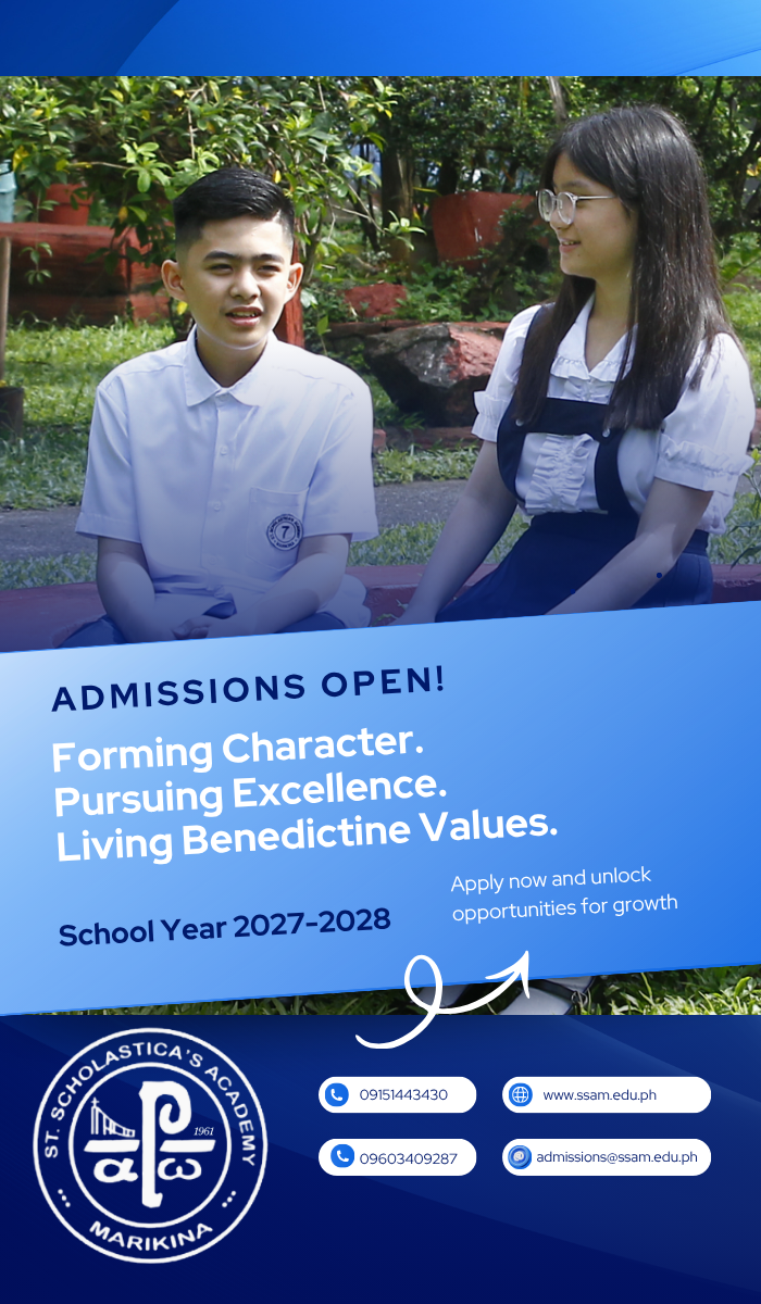 ST. SCHOLASTICA'S ACADEMY OF MARIKINA, INC. Admission Poster