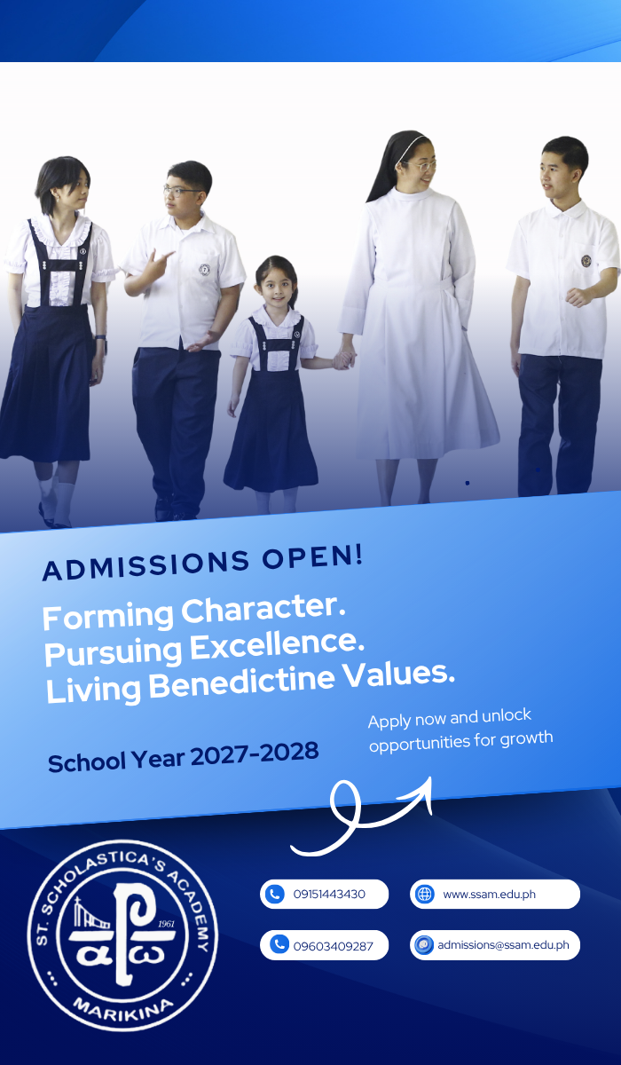 ST. SCHOLASTICA'S ACADEMY OF MARIKINA, INC. Admission Poster