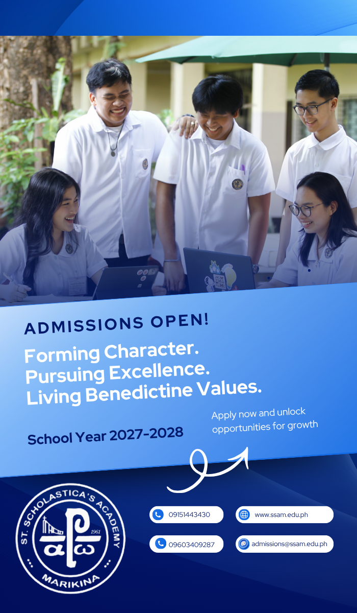 ST. SCHOLASTICA'S ACADEMY OF MARIKINA, INC. Admission Poster